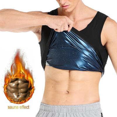 China Breathable Sauna Shapers Body Shapewear Waist Trainer Slimming Vest Men Sweat Vest Tank Top Fitness Workout Suits for sale