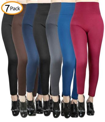 China Antibacterial 7 Pack Women High Waist Fleece Lined Seamless Gaiters Ladies Ankle Gaiters for sale