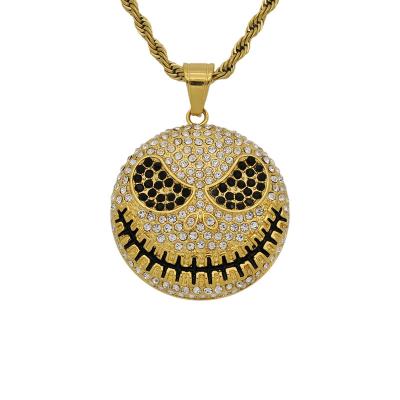 China 2021 Latest Environmentally Friendly Stainless Steel Skull Pendant Necklace for sale