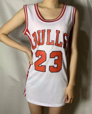 China Jordan 23 Sales Women Basketball Breathable Hot Bulls Tank Top White Dress For Girls for sale