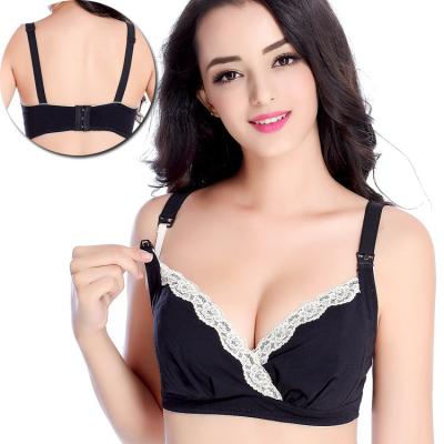 China Antibacterial Women's Seamless Sleep Bra For Breastfeeding Clip Down Maternity Nursing Bras for sale