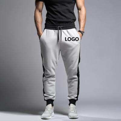 China French OEM Men's Anti-wrinkle Terry Sweat Pants Mens Loose Sport Cotton Pants Custom Casual Joggers Printed Logo Stacked Sweatpants for sale