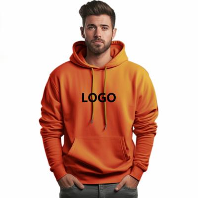 China Custom Anti-wrinkle heavy puff printing logo unisex raw cropped brim hoodie no string, simple oversized terry french white men hoodies for sale