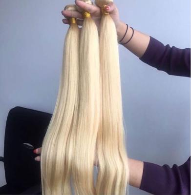 China Jerry Curl Russian Blonde Color Price 613# Curly Hair Deep Curly Hair Bundles Cuticle Aligned Virgin Hair Weft Wholesale for sale