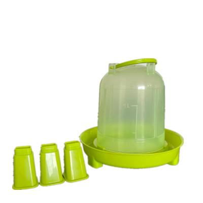 China Automatic cleanable transparent green plastic poultry drinkers bucket for chicken waterer cup for sale