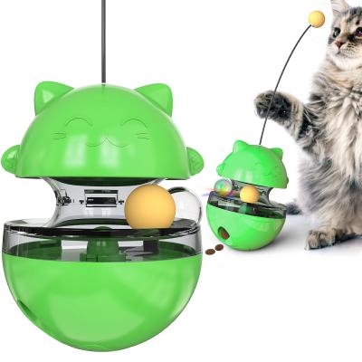 China Viable Tunnel Pet Products Lucky Cat Flip Permeable Cat Feeder Toys for sale