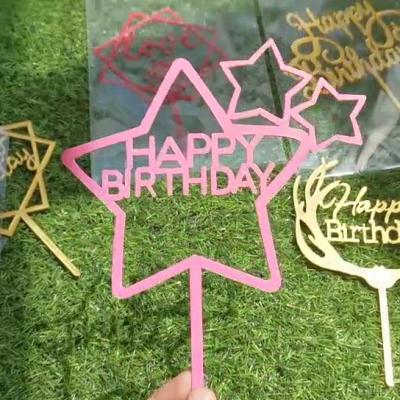 China Multicolor Party Decoration Happy Birthday Party Decoration Cake Toppers for sale