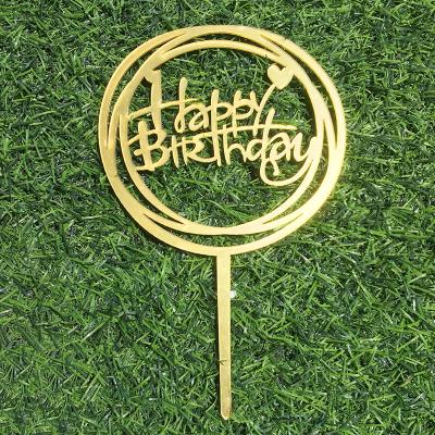 China Party Decoration Factory Delivery Acrylic Candles Happy Birthday Cake Topper for sale