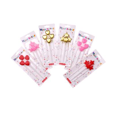 China Home and Party Decoration Long Size Candle Heart Shape Birthday Flameless Candle for sale