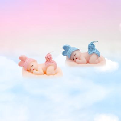 China Flameless Cute Baby Birthday and Christmas Gift Sleeping Baby Decorative Candle for sale