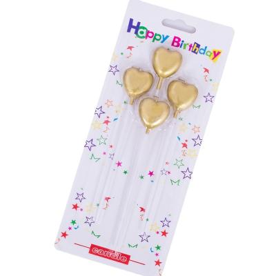 China Colorful Flame Happy Birthday Star Heart Love Shape Birthday Candle Wedding Candle for sale