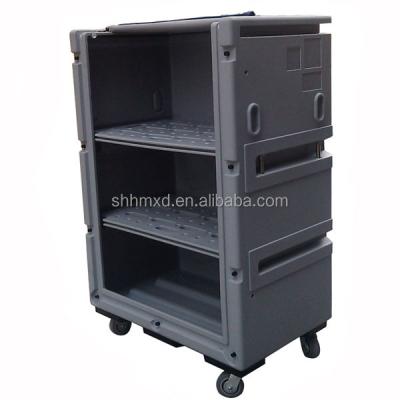 China Hotel Trolley Plastic Canvas Cart With Shelves for sale