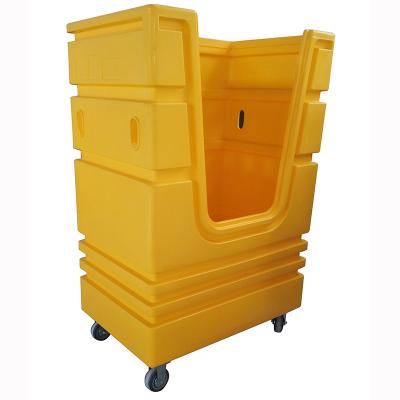 China Virgin Polyethylene(PE) Plastic Laundry Cage Trolley, Cage Type Plastic Trolley, V Cage Bulk Trolley for sale