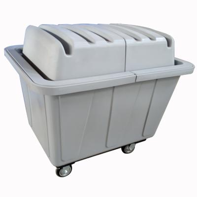 China Virgin Polyethylene (PE) Plastic Laundry Trolley With Cover Lid for sale