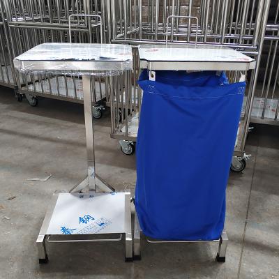 China Stainless steel stainless steel laundry cart for hospital, linen basket cart, linen gathering cart for sale