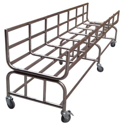 China Stainless steel pipe sheet feed truck for ironer laundry feeding cart for sale