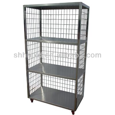 China Hotel Trolley Stainless Steel Canvas Shelves With Wheels for sale