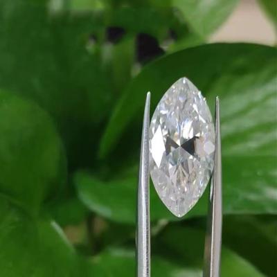 China Fire Custom D Color Acceptable Super White Color Play Or Fancy Shape Marquise Cut Synthetic Lab Created Moissanite Diamond Loose Wholesale for sale