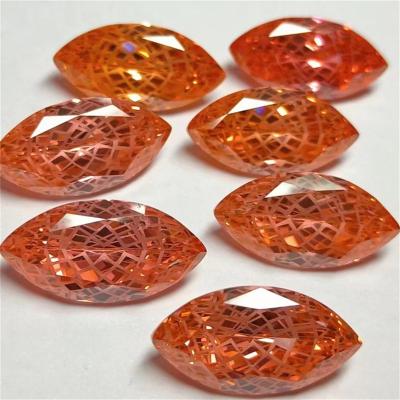 China Wholesale Factory Price Set Or Fire Color Oval Shape Crushed Ice Loose Cut 3A 5A Zircon Diamond Synthetic Zirconia Gemstone for sale