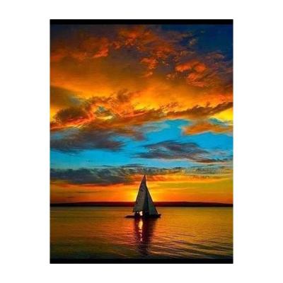 China Full World Diamond Painting DIY CLASSIC Crystal Drill Seascape Hello World Kit for Home Decor for sale