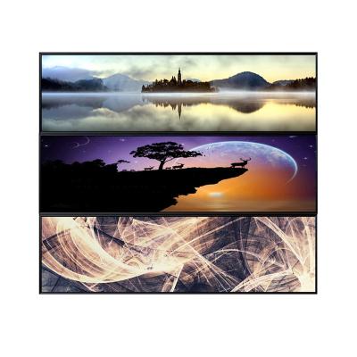 China Modern Colorful Black White Red Abstract Landscape Painting Canvas Printing For Home Decor for sale