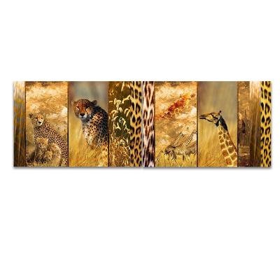 China Modern African Leopard Cheetah Giraffe Living Room Decor Wild Animal Paintings Print On Canvas for sale