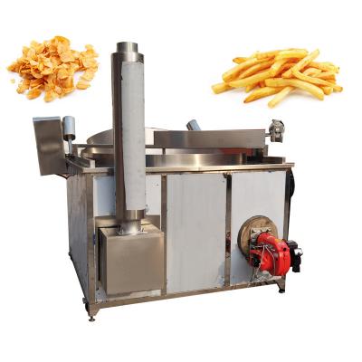 China Restaurant/Factory Full Automatic Potato Chips Fryer Machine Electric Cassava Frying Machine for sale