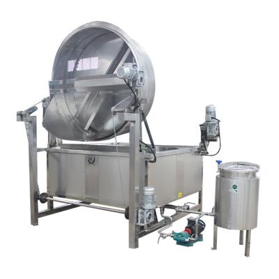 China Restaurant China Supplier Fried Groundnut Chicken Nuggets Electric Head Gas Garri Batch Frying Machine for sale