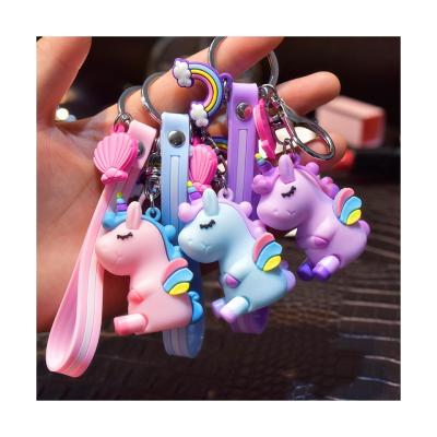 China Multifunctional And Cute Women Unicorn Animal Keychain From Enamel China Professional Manufacture for sale