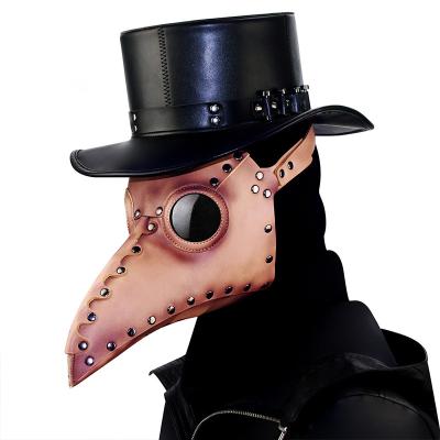 China New Fashion BeakSteampunk Halloween Scary Cosplay Long Nose Costume Props Plague Bird Party Mask for sale