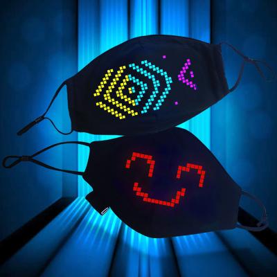 China Amazon Hot Selling Dislpay Mode and Music Mode App Controlled Programmable LED Halloween Mask for Kids for sale