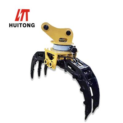 China 7-70 Ton Excavator Rotating Grapple , Rotating Wood Grab High Durability for sale