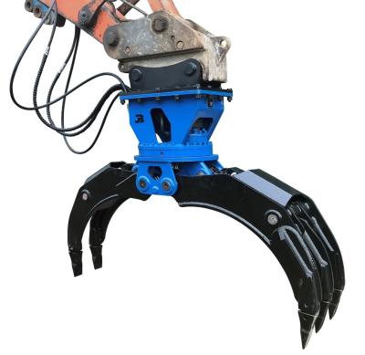 Cina Il ceppo idraulico attacca Mini Excavator Rotating Wood Grapple che il legname attacca in vendita