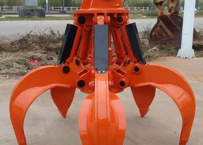 China Stein 6-50t halten hydraulischen Greifer für Mini Excavator Orange Peel Grab fest zu verkaufen