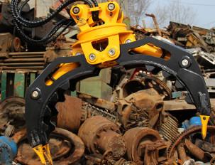 China Timber Grab Wood Grappler Rotating For 25t Excavator Hydraulic Thumb Grab for sale