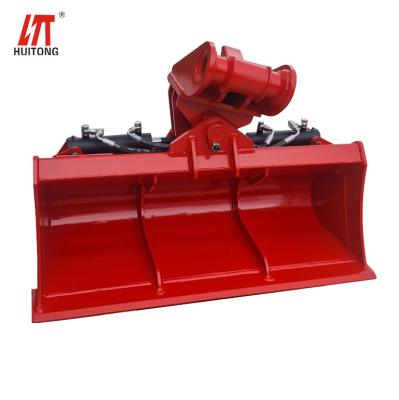 China Customized Excavator Tilt Bucket Construction Machinery Parts Cleaning Tilting Bucket For 5 6 20 Tons Excavator for sale