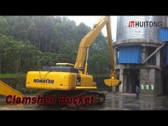 Hydraulic Cylinder Clamshell Bucket 0.3m3 Q345B Powerful For Mining