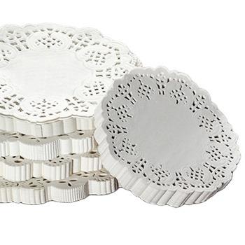 China Round White Paper Sustainable Decorative Placemats for sale