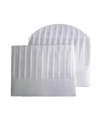 China Disposable 80g Environmental Protection White Paper Chef Hat for sale