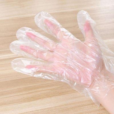 China Wholesale Custom Embossed Man's Disposable Transparent PE Gloves for sale