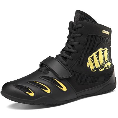 China New Design Rubber Professional Customized Logo Boxing Shoes Gym Wrestling Boxing Shoes for sale