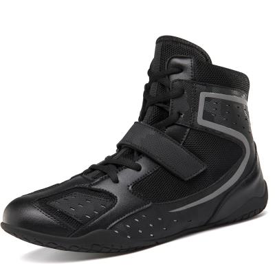 China Rubber Wrestling Boot Manufacturers Customized Logo Boxing Shoes Fitness Gym Wrestling Boxing Shoes for sale