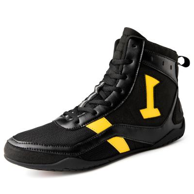 China Rubber Custom Design Logo Boxing Shoes Cheap Men Wrestling Boxing Shoes Professional Customized for sale