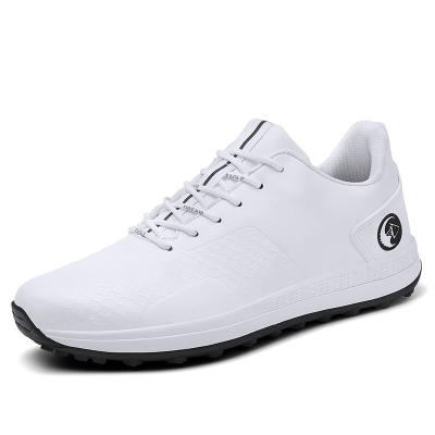 China Wholesale Professional High Quality Leather TPR Spike Less Rubber Custom Golf Shoes for sale