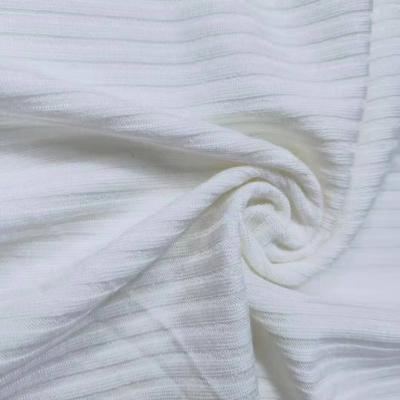 China Custom Organic Anti-bacteria Fabric Knit Ribbed 5%stretch bamboo 28% rib 67% poly fabric for clothing for sale