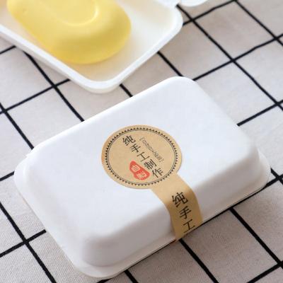 China Bagasse Fiber Pulp Soap Box Eco Friendly Stocked Biodegradable Disposable Waterproof Packaging for sale