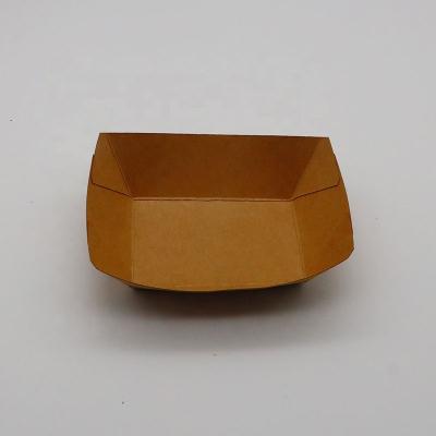 China Disposable Disposable Take Out Food Containers Brown Wrapping Paper Take Out Food Bowls for sale