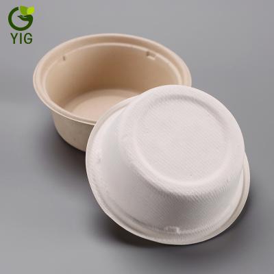 China Disposable Sugarcane Bagasse Salad Noodle Pulp Bowl Biodegradable Pulp Bowlbagasse Pulp for sale