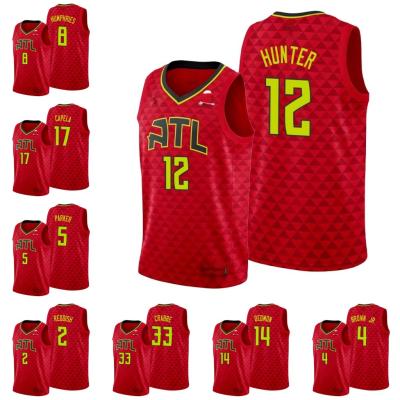 China Youth Wilkins Crabbe Brown JR Reddish Tank Top Custom Stitched Logo Atlanta Hawk Basketball Jerseys Men 11 Dedmon Breathable for sale