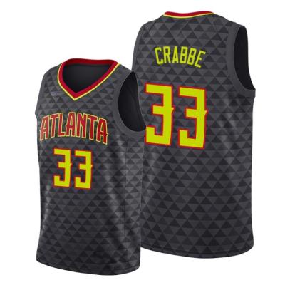 China Best Quality Mens Atlanta 11 Hawks Basketball Tank Tops MLK City 33 Crabbe Tank Top Breathable Custom Logo Stitched Tank Top for sale